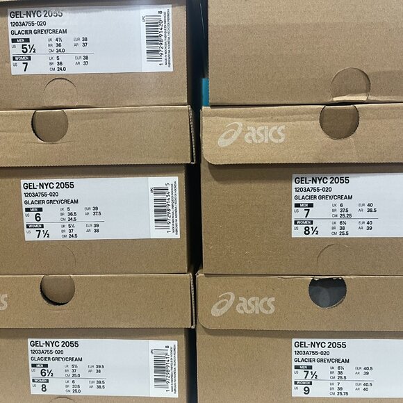 Asics Gel NYC 2055 Glacier Grey Cream UNISEX WOMENS SIZES 1203A755-020 - Picture 6 of 6